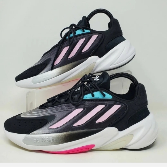 Adidas Womens Size 7.5 Ozelia W Pink Core Black Cloud White Shoes H04266 New - Picture 2 of 12